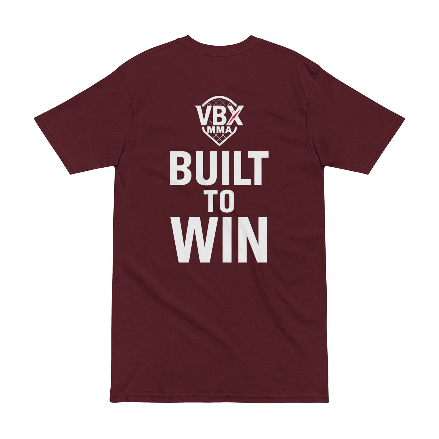 Men's Heavyweight Tee - VBX MMA "Built to Win" - Fitness Apparel, Workout Shirt, Gym Wear, MMA Gear, Motivational T-Shirt