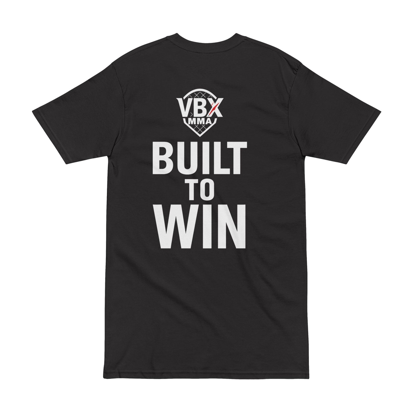 Men's Heavyweight Tee - VBX MMA "Built to Win" - Fitness Apparel, Workout Shirt, Gym Wear, MMA Gear, Motivational T-Shirt