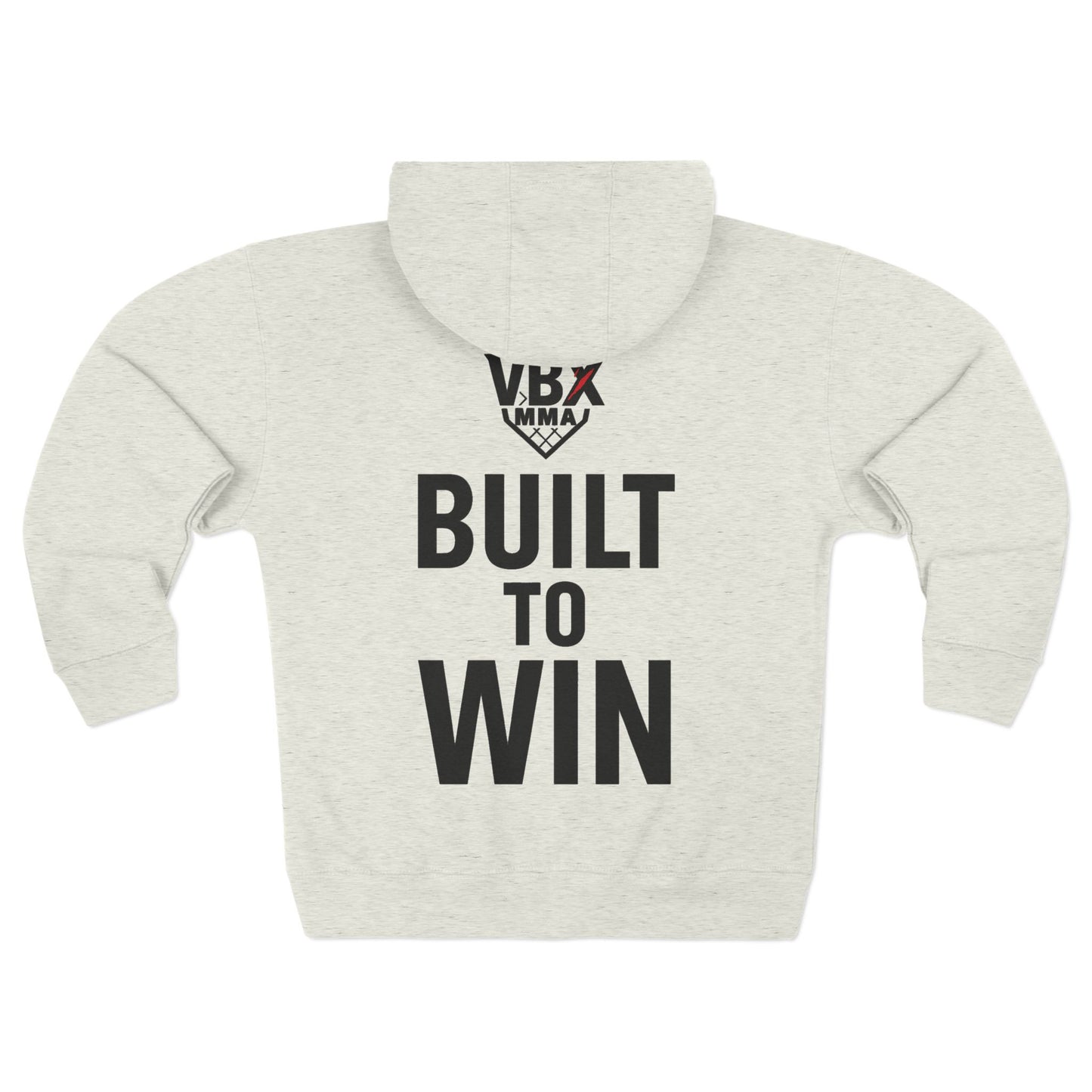 victory box mma "vbx" Motivational Unisex Zip Hoodie - Built to Win, Casual Wear, Gym Apparel, Gift for Athletes, Inspirational Fashion