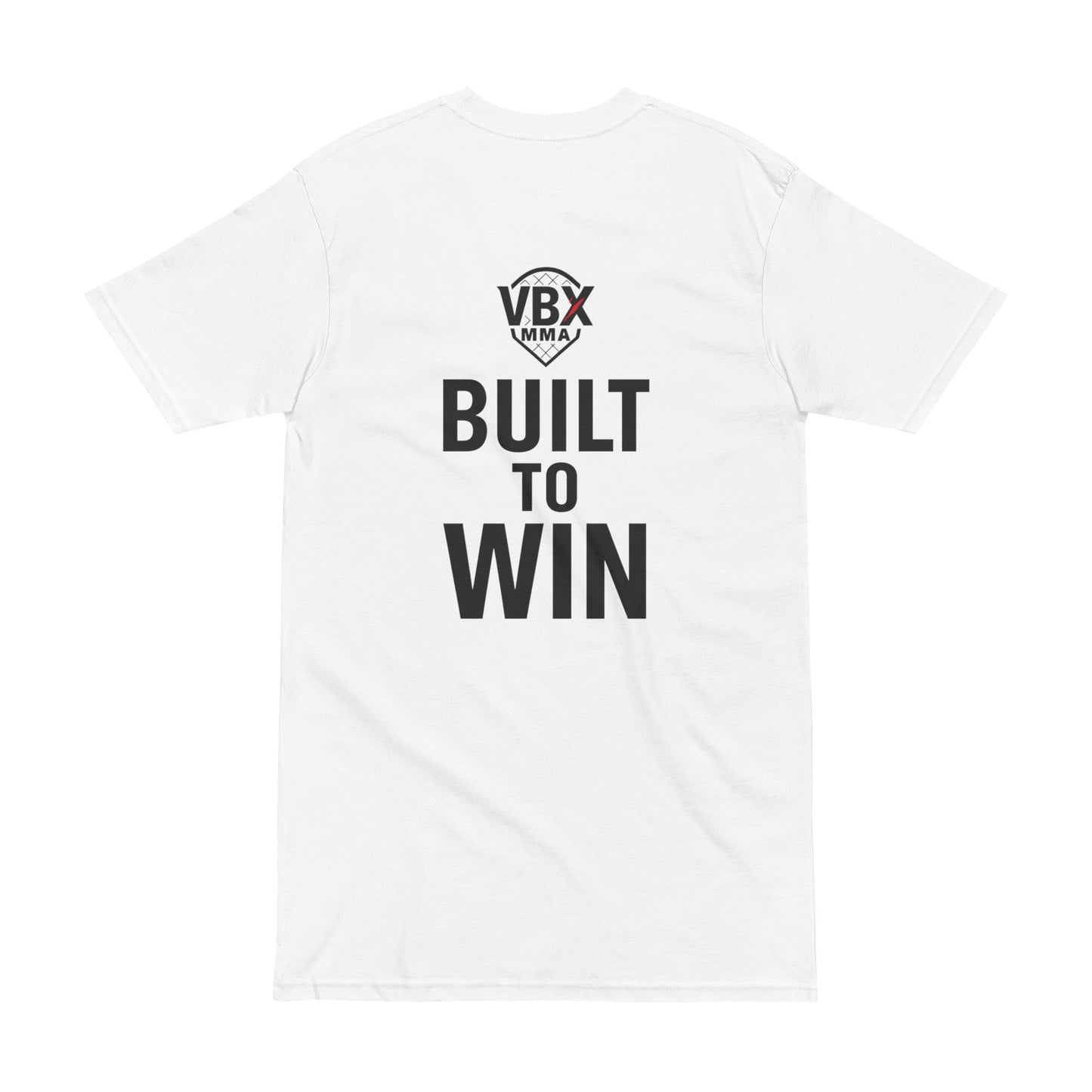 Men's Heavyweight Tee - VBX MMA "Built to Win" - Fitness Apparel, Workout Shirt, Gym Wear, MMA Gear, Motivational T-Shirt