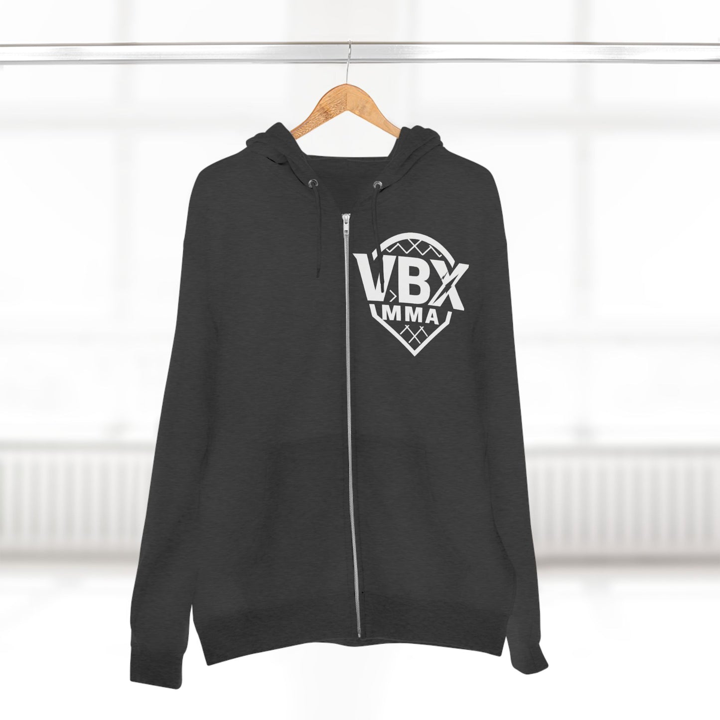victory box mma "vbx" Motivational Unisex Zip Hoodie - Built to Win, Casual Wear, Gym Apparel, Gift for Athletes, Inspirational Fashion
